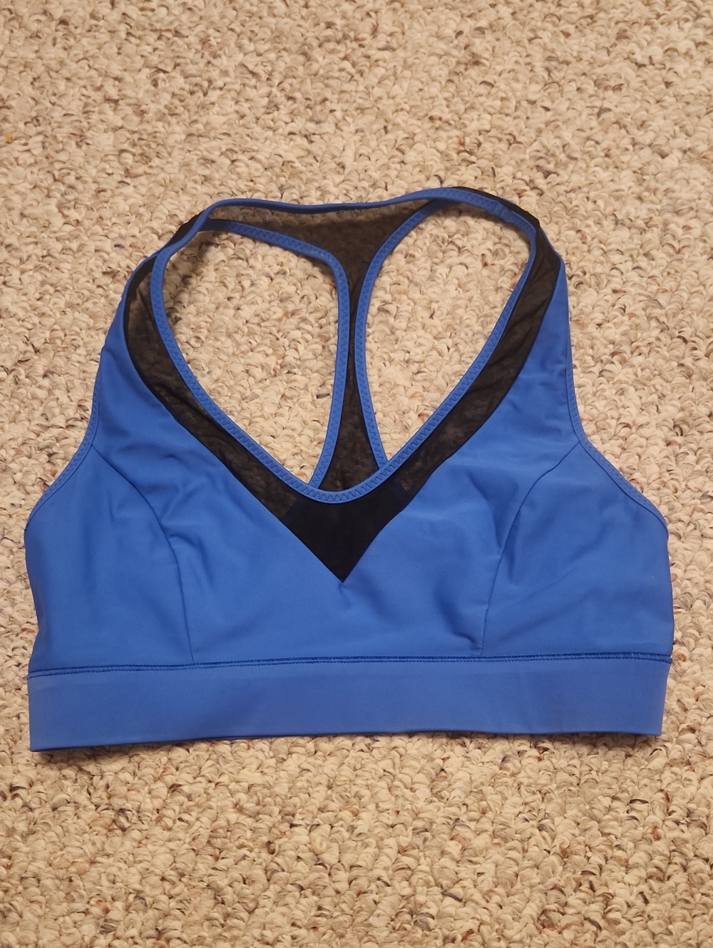 lululemon athletica Royal Blue and Black Racerback Sports Bra